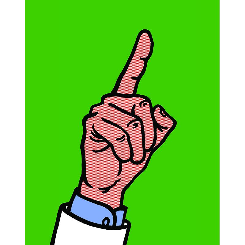 Raised Finger, Bent Finger by Dickie and Billy Lichtenstein